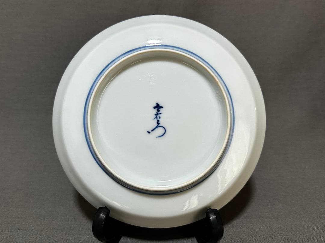 人間国宝 重要無形文化財 十三代今泉今右衛門 錦白粉花絵 銘々皿 五客