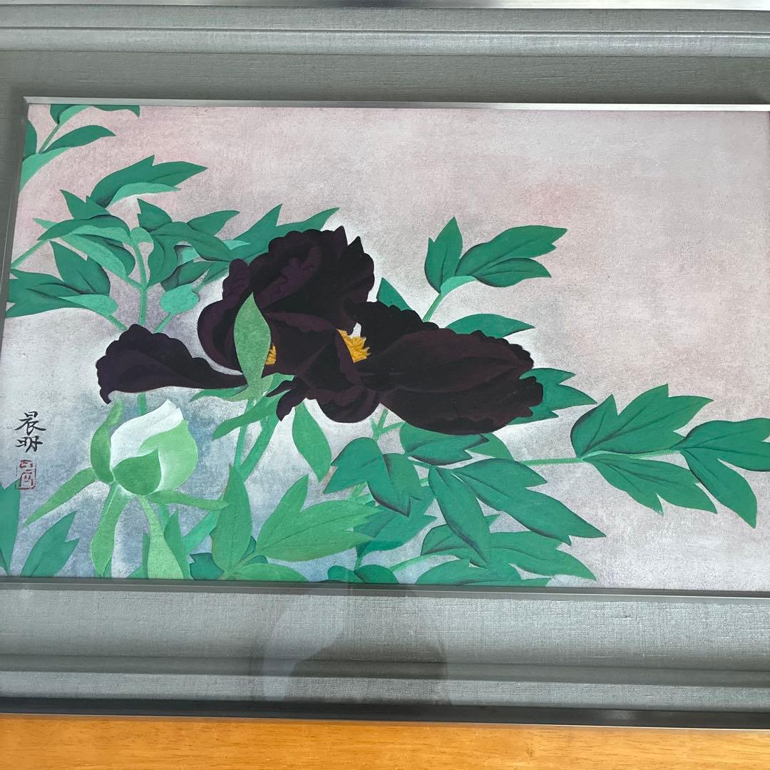 加藤晨明 日本画 M10号「牡丹」