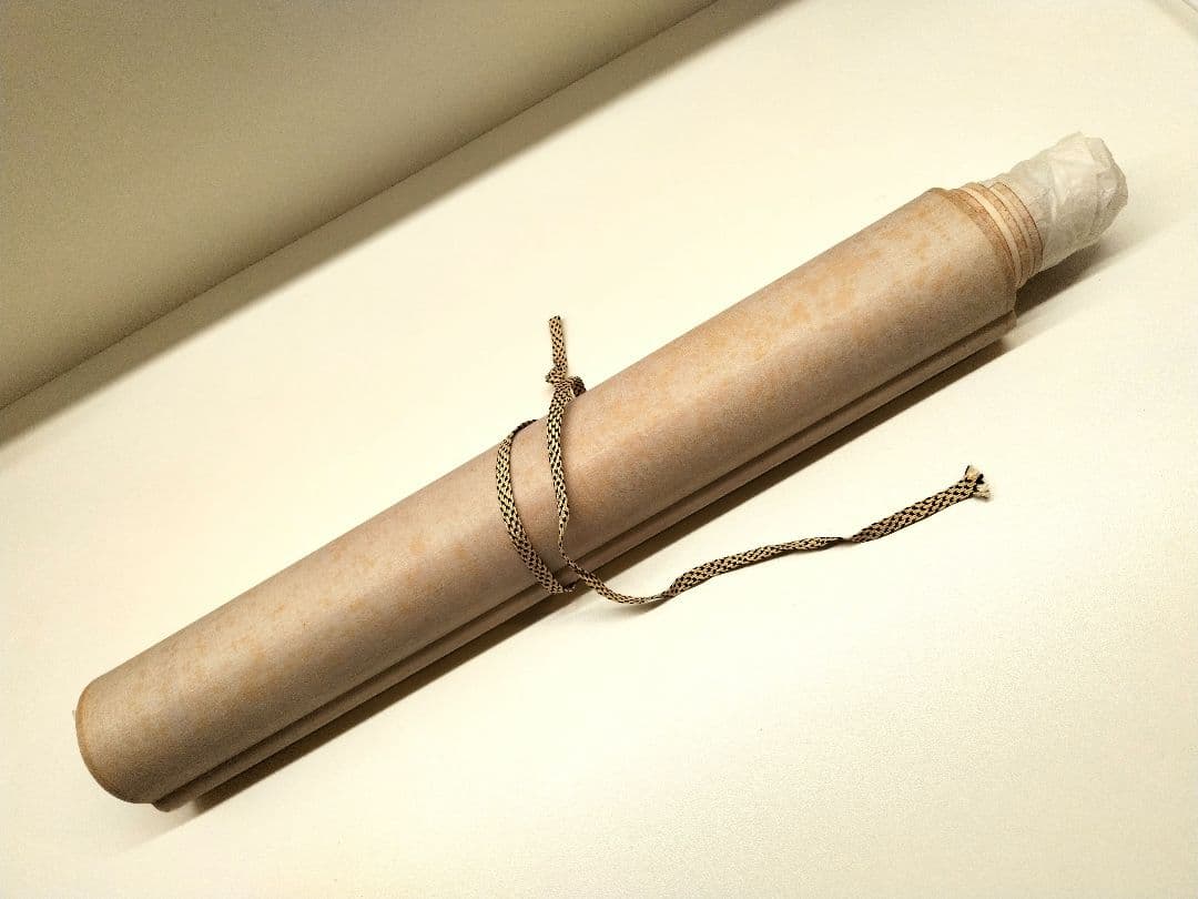 魯山人達磨墨絵 書掛軸 専用紙製ケース付き　未鑑定　インテリア海外プレゼントなど