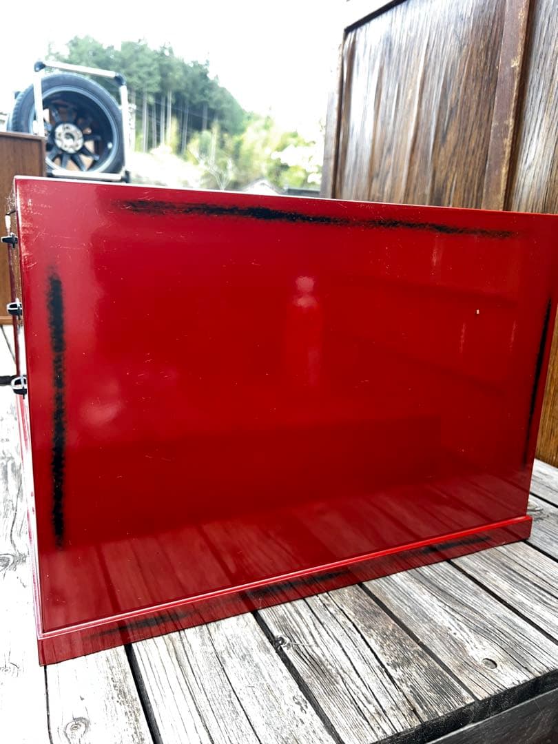 44 展示品 根来塗 三段引き出し 定価45000円