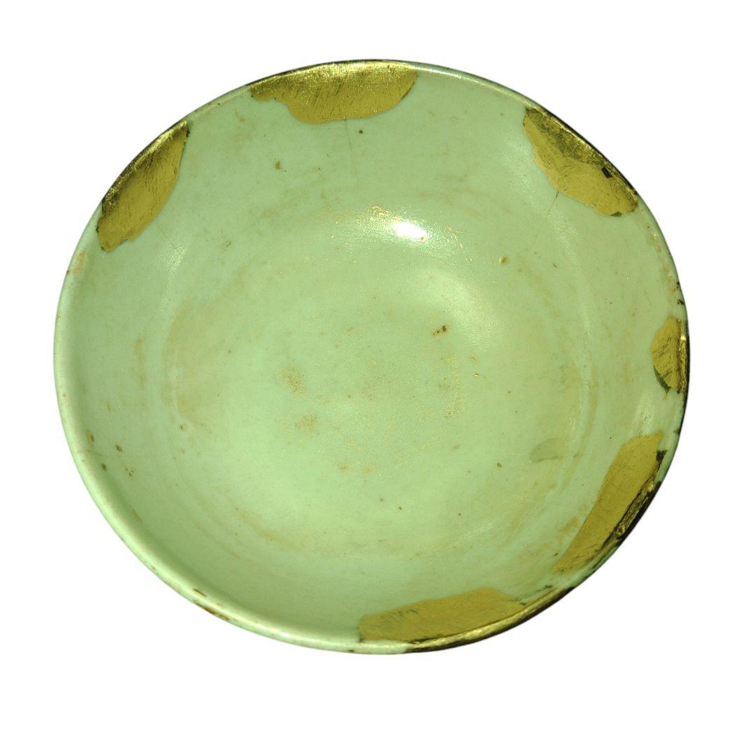 江戸時代　古伊万里くらわんか染付碗　金継ぎ