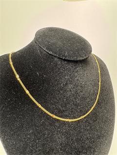 日本製K18ゴールドチェーンネックレス ビーズ2.2g