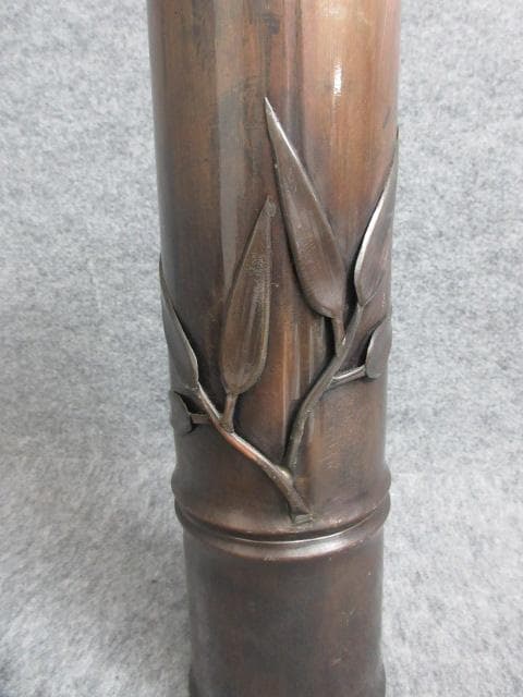 銅製竹筒形花器 [B27880]