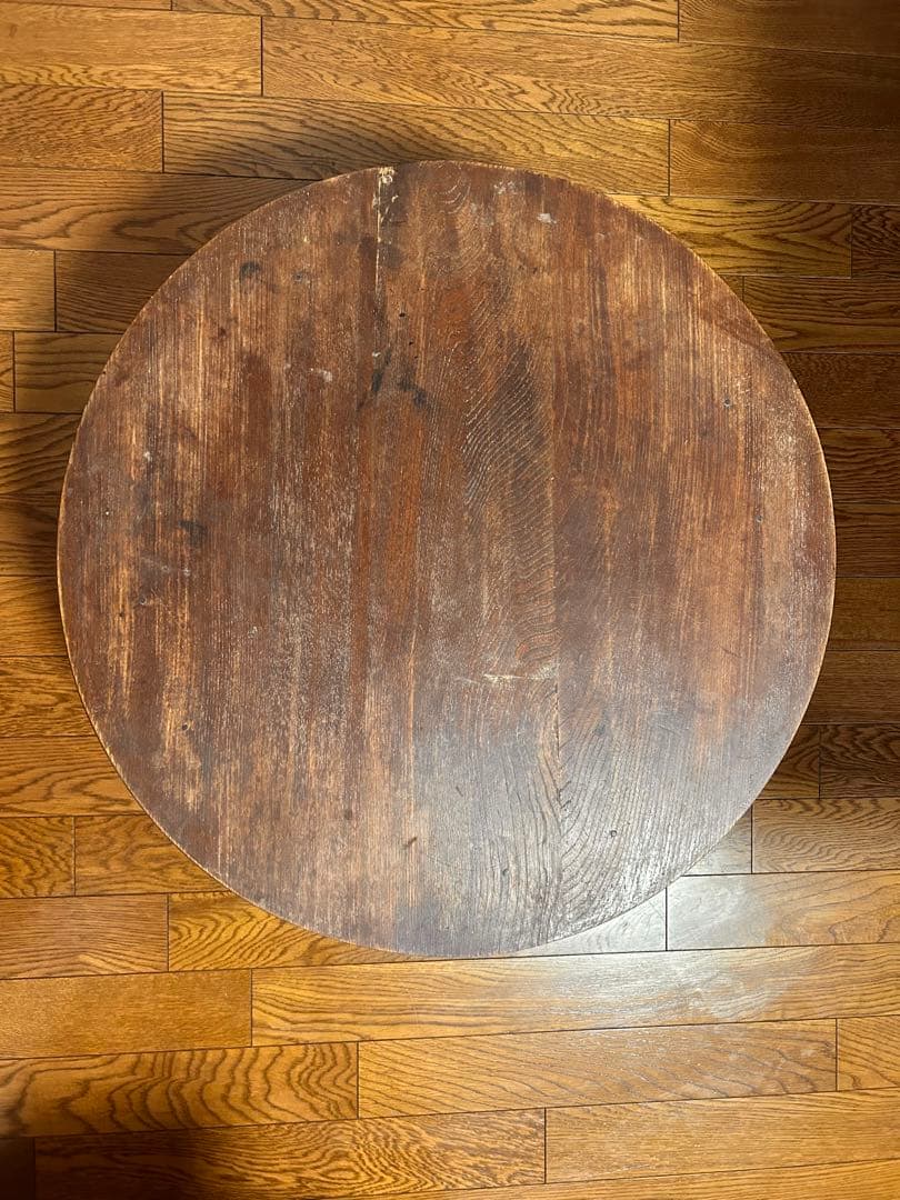 ちゃぶ台➕大丸お盆　 木製　古民家　古道具　レトロ　アンティーク