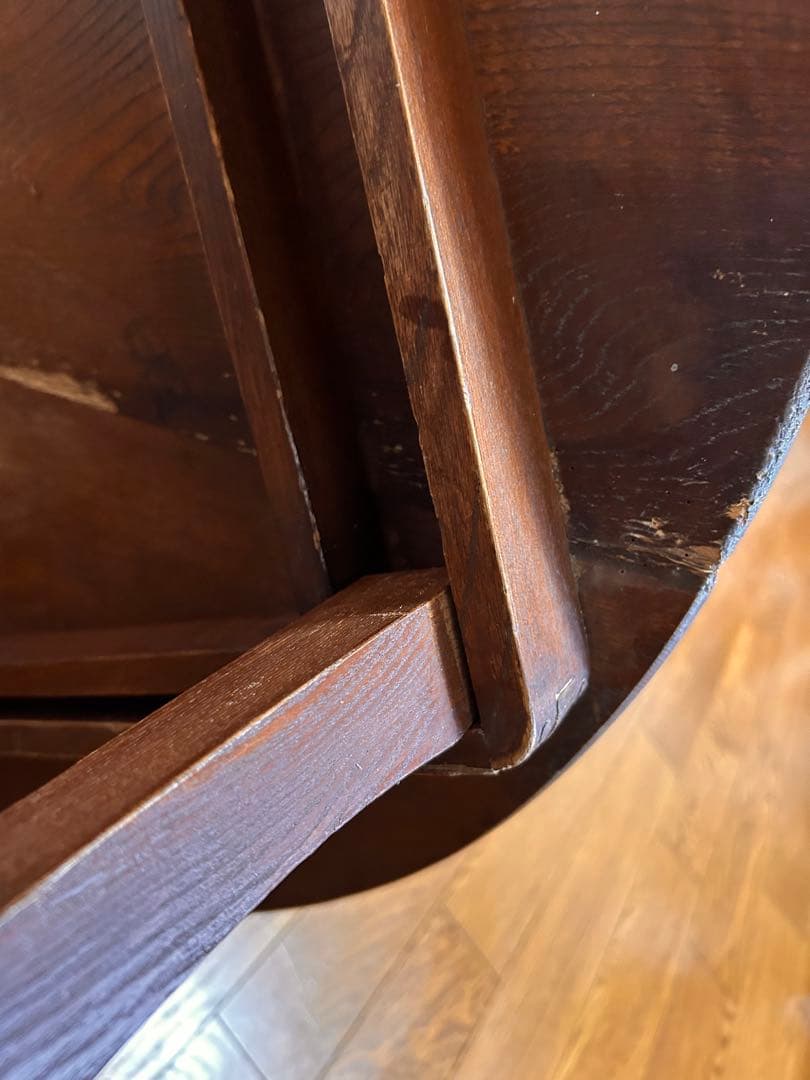 ちゃぶ台➕大丸お盆　 木製　古民家　古道具　レトロ　アンティーク