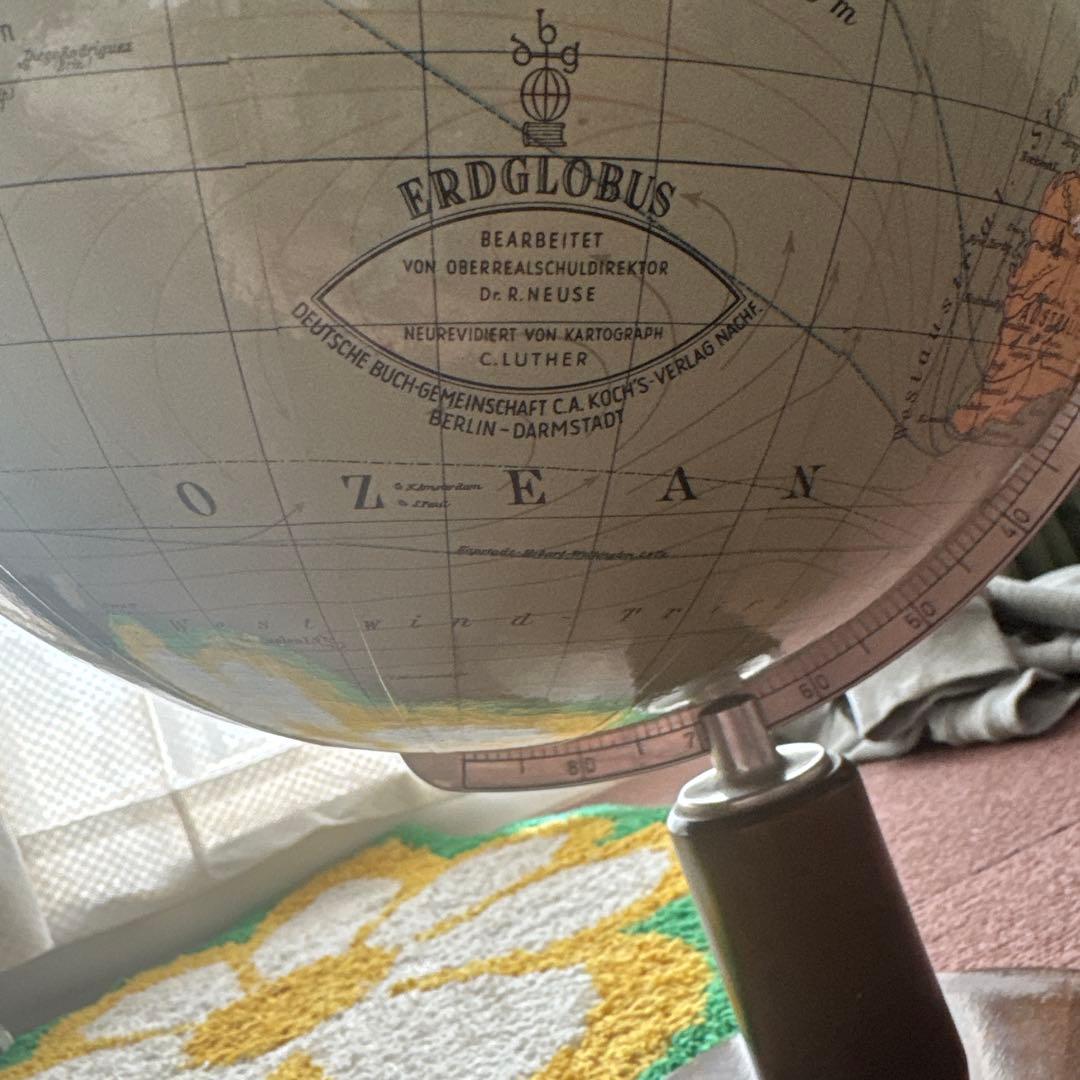 Erdglobus 地球儀 ドイツ製　アンティーク　1940年代　ビンテージ