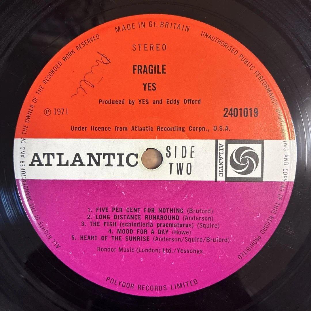 イエス 名盤 レコード こわれもの UKオリジナル盤