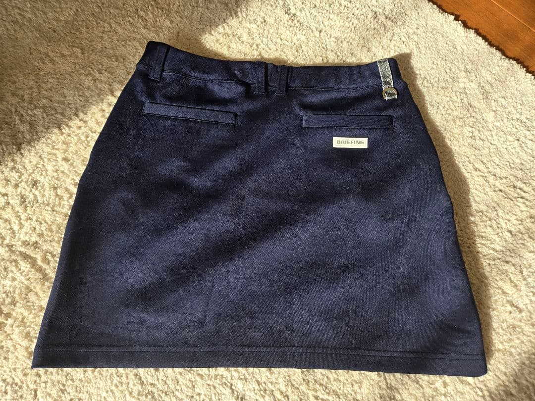 【L 】BRIEFING ゴルフスカート ネイビー　3Dロゴ