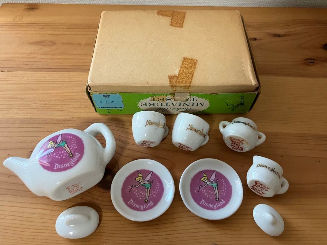 1970 ディズニーランド　ティンカーベル　ミニチュアティーセット