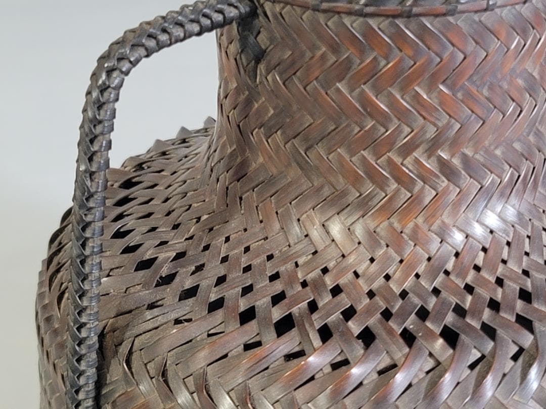 竹籠 在銘 花生 時代物 三点まとめて