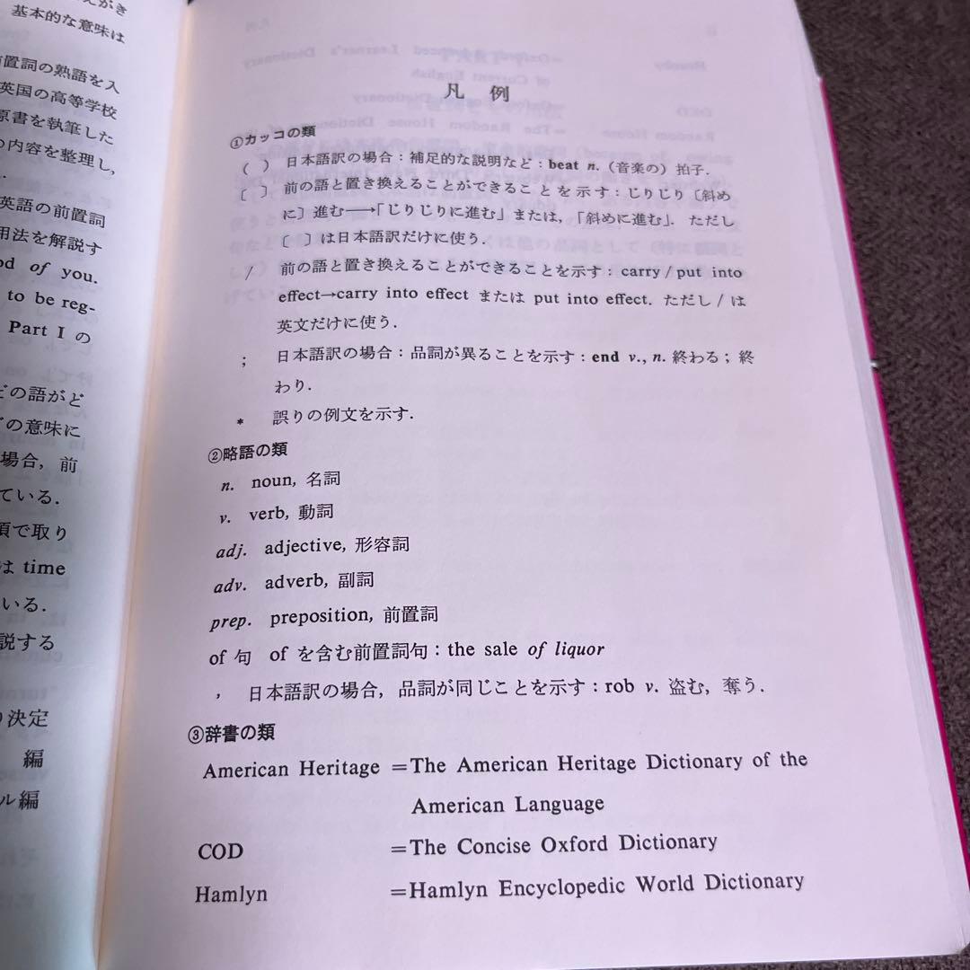ウッド英語前置詞活用辞典　マクミラン　レア　アンティーク