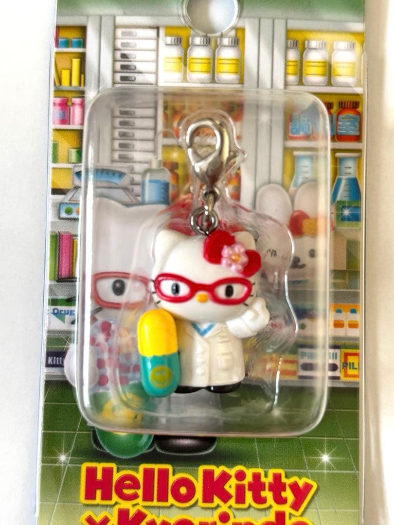 ハローキティ 杏林堂ドラッグ薬剤師ファスナーマスコット