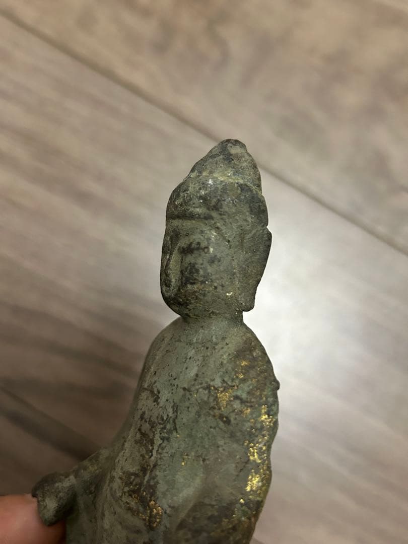 新羅金銅仏如来立像（統一新羅時代） 古銅製