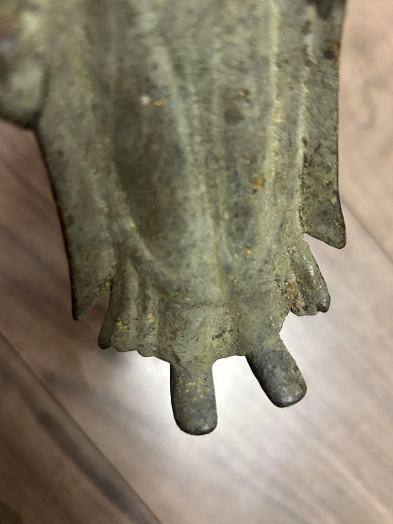 新羅金銅仏如来立像（統一新羅時代） 古銅製