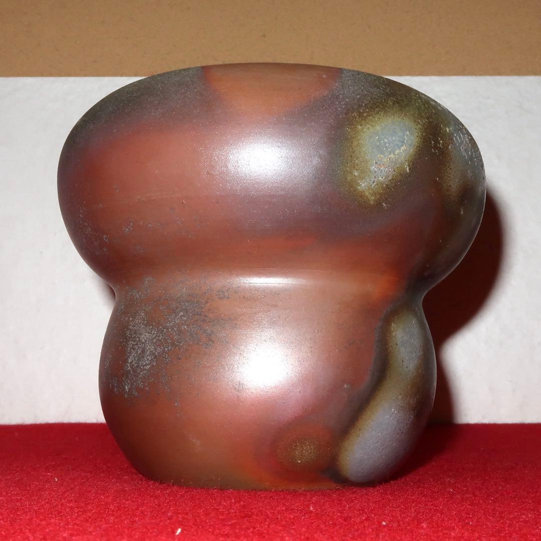 【茶道具】小西陶古作　備前焼　箪瓢水指