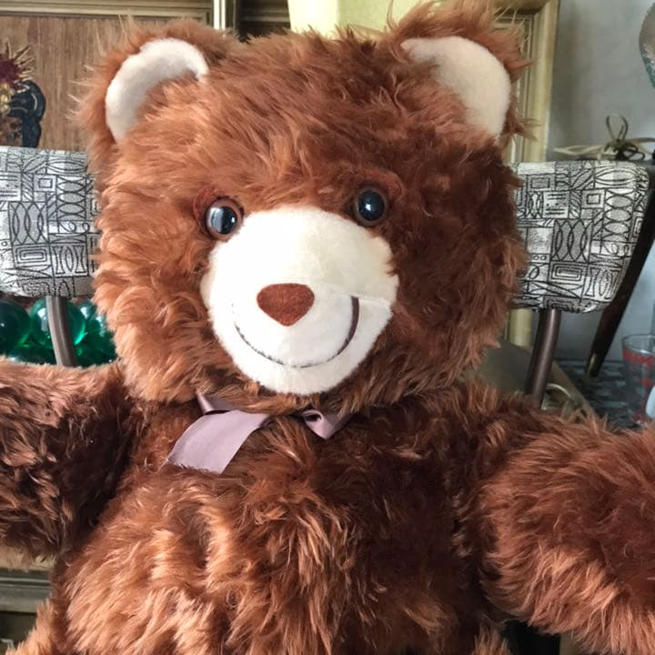 BIG美品　60's～70's　アンティーク　熊ぬいぐるみUSAヴィンテージ雑貨