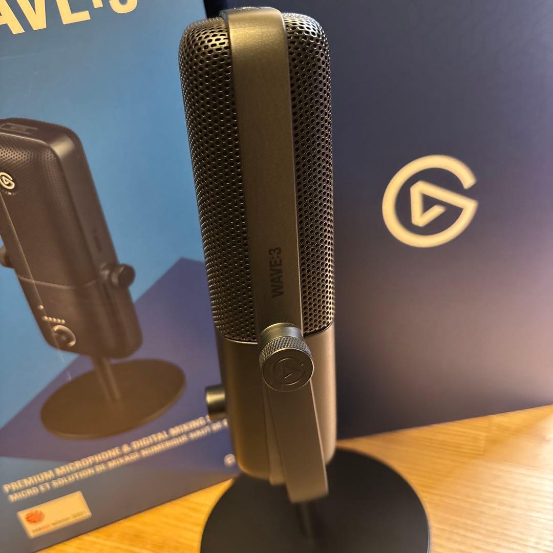 Elgato Wave:3 コンデンサーマイク ポップガード ショックマウント付