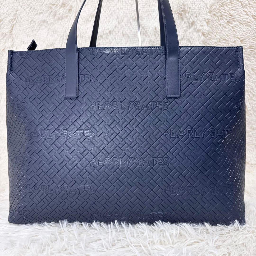 未使用級 パーリーゲイツ ロッカーバッグ トートバッグ ゴルフ ネイビー