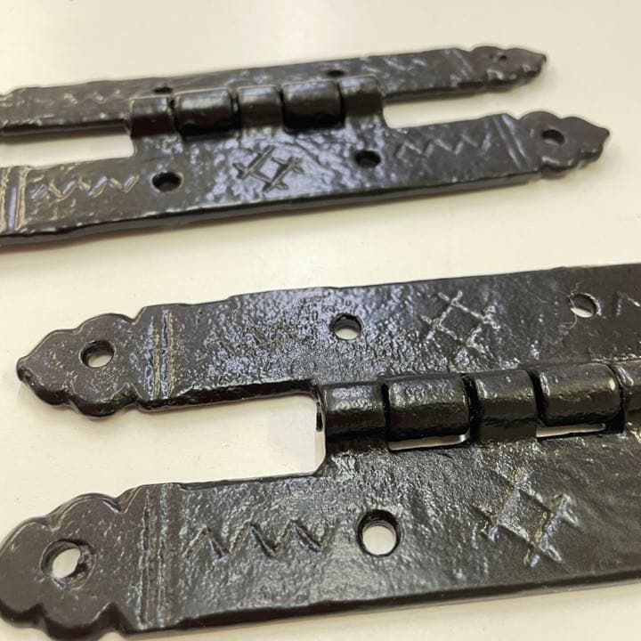 イギリスアンティーク アイアンのヒンジ ペア ドアの蝶番 カークパトリック