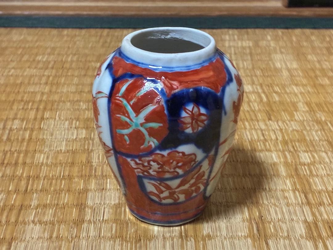 古伊万里 色絵 小壷 花入 元禄