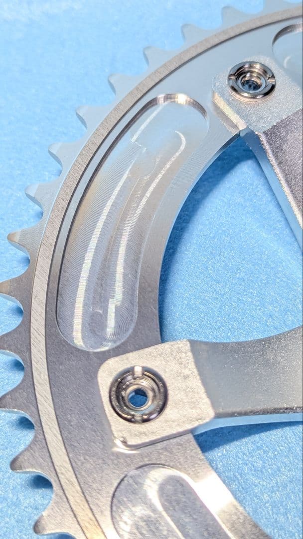 SKEACE スクエアテーパー ピストクランク 165mm 48T シルバー