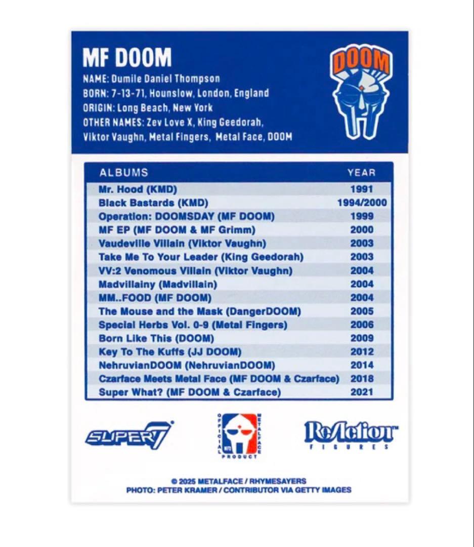 MF DOOM NYC SuperVillain ReAction フィギュア