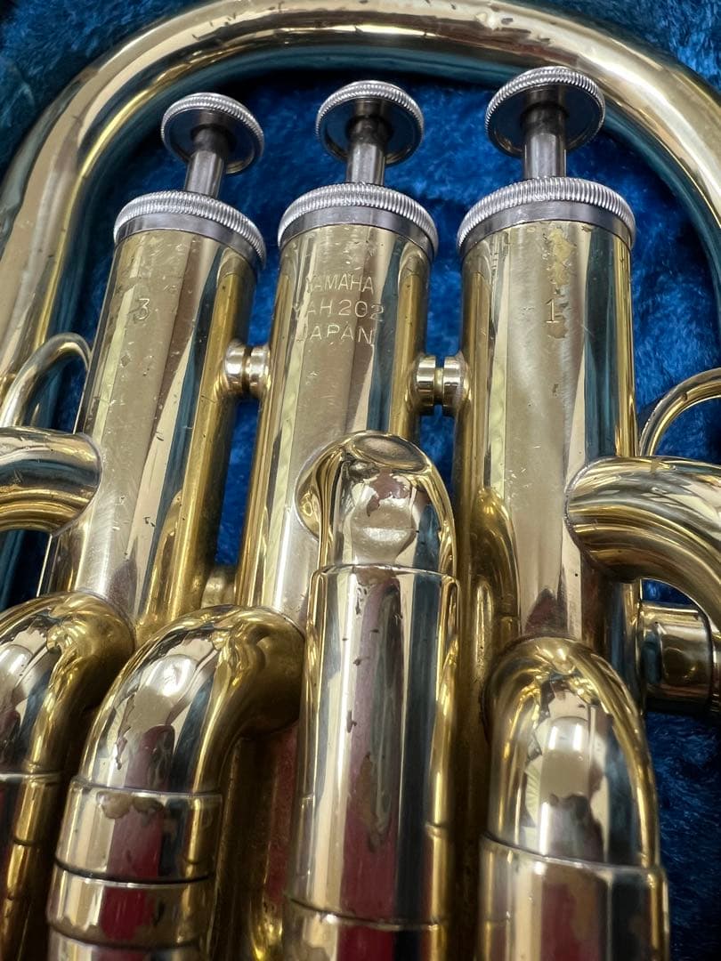 YAMAHA アルトホルン YAH-202 ラッカー仕上げ　現状品　ケース付き