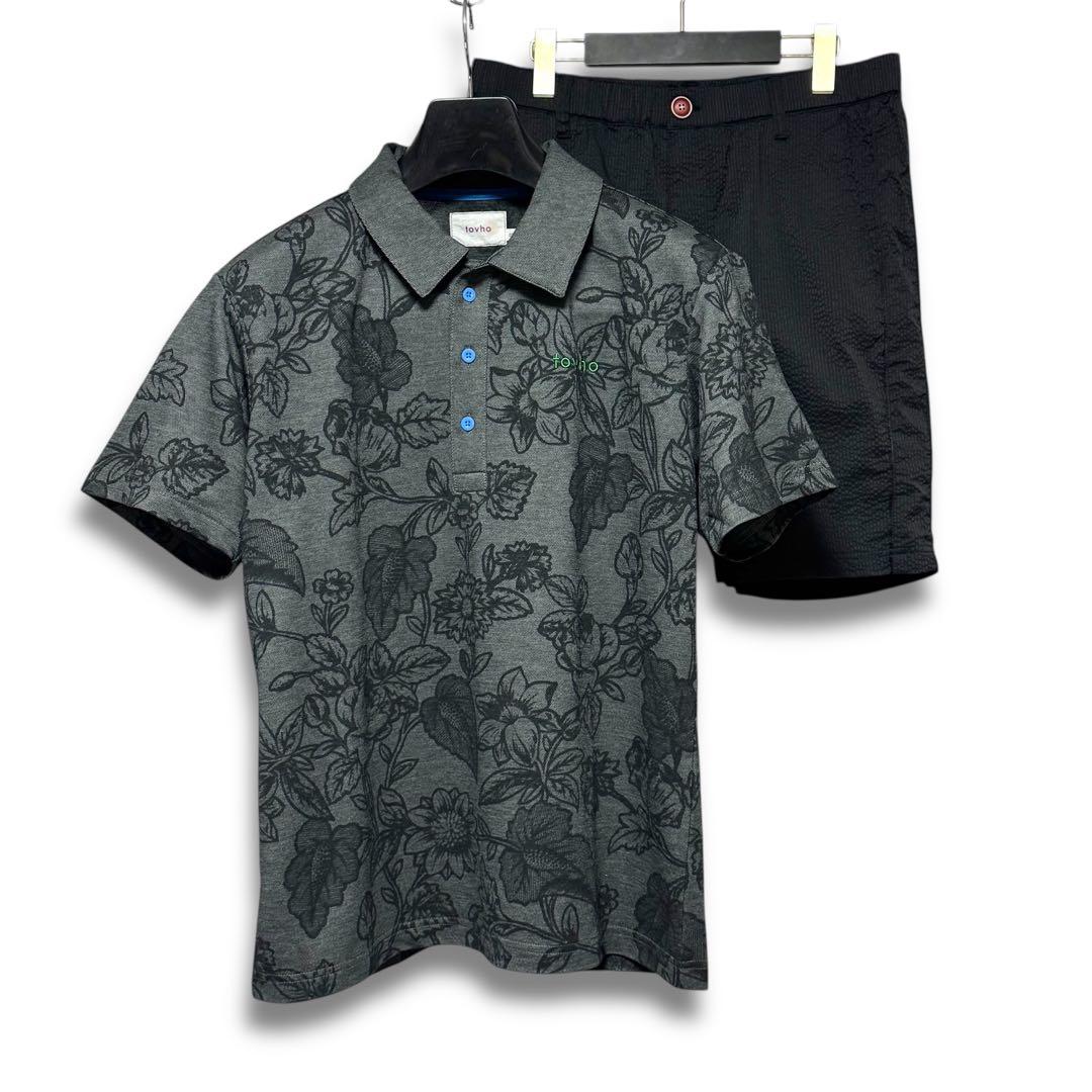 tovho トヴホ フラワー PT シャツ クール サッカー ショート パンツ