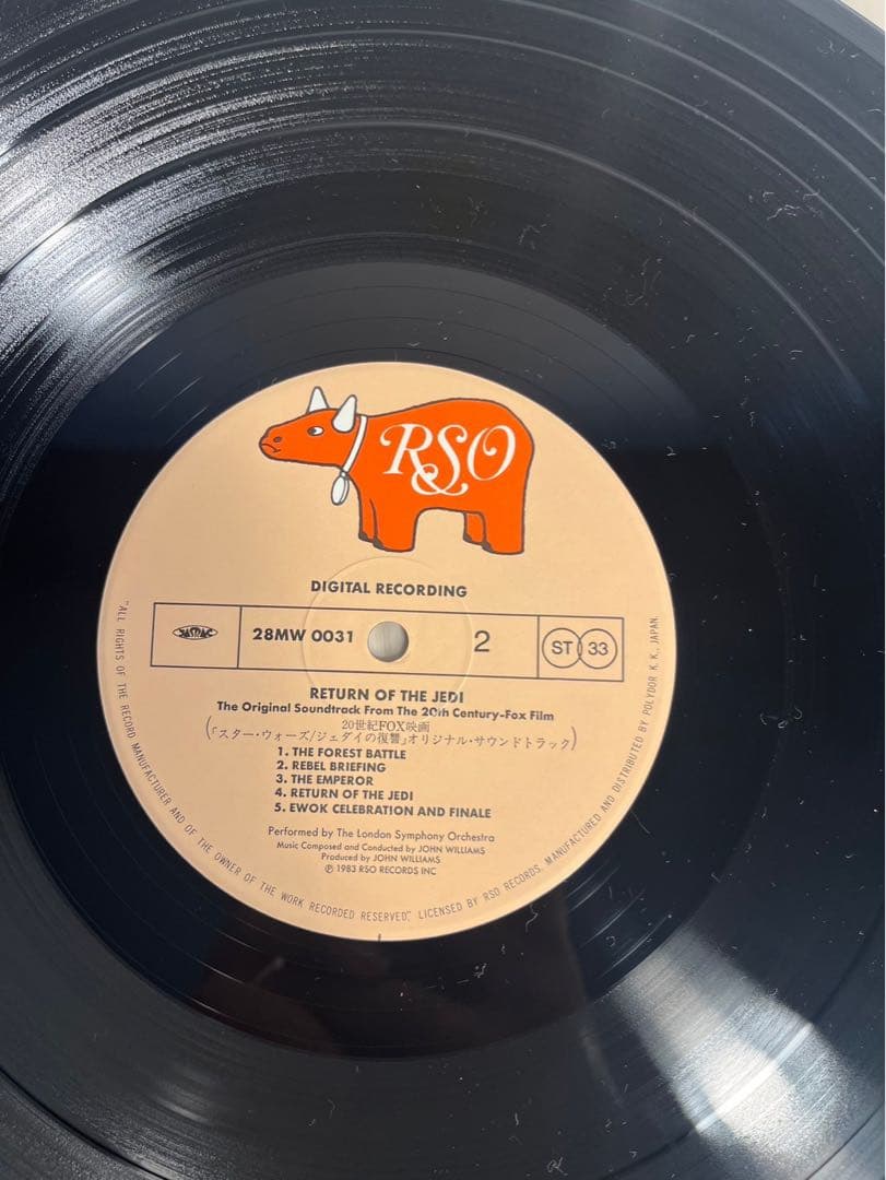 スターウォーズ ジェダイの復讐 LP 日本盤 帯付 サントラ　昭和レトロ　当時物