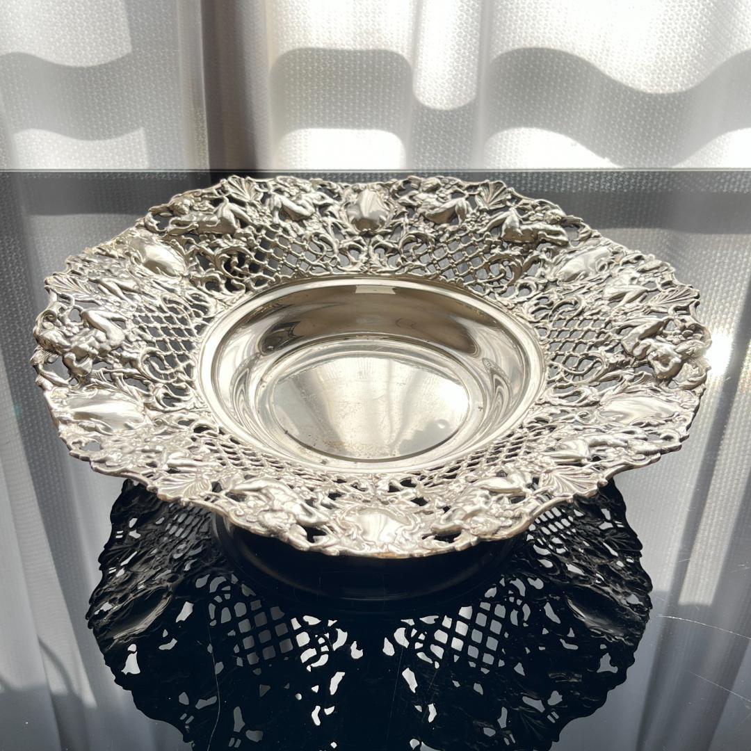 【SPAIN】チュラブの戯れるセンターピース 35cm【シルバープレート】