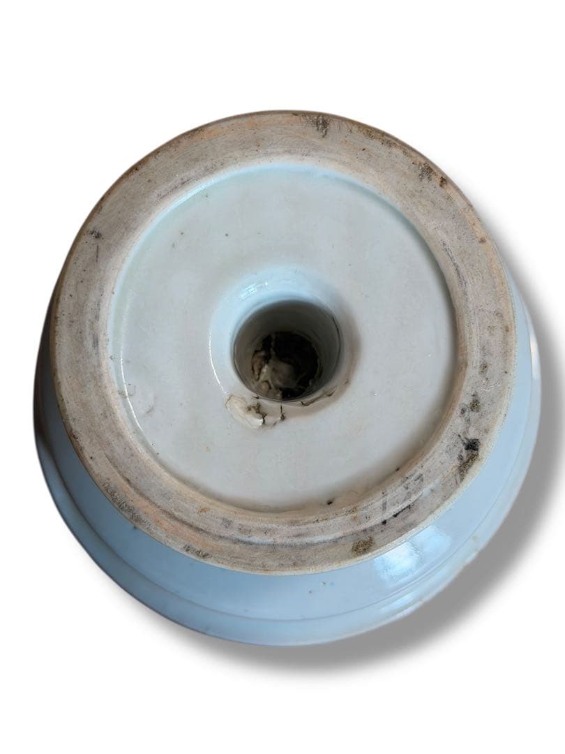 #古伊万里 盃洗 明治期 色絵 鯉文 高杯　P-3