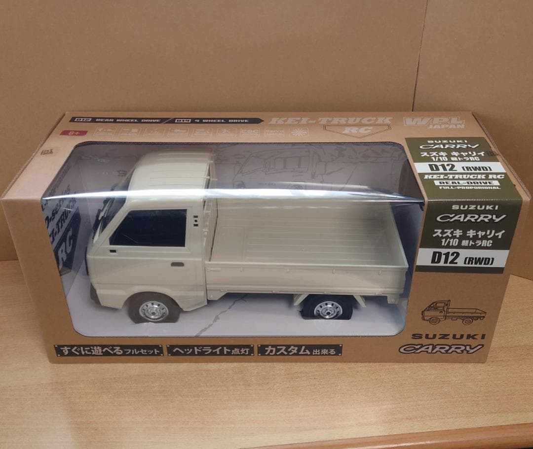 1/10 スズキ キャリイ 軽トラ RCカー ホワイト D12 RTR 2WD