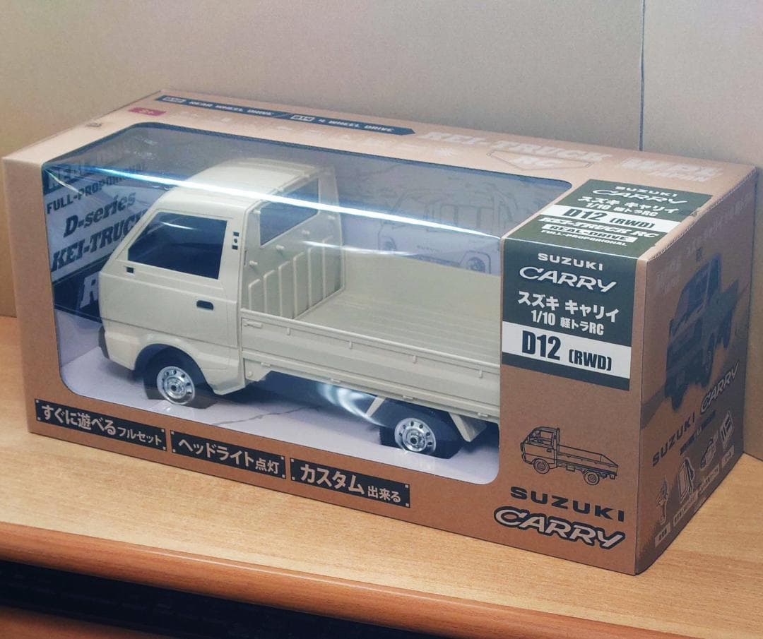 1/10 スズキ キャリイ 軽トラ RCカー ホワイト D12 RTR 2WD