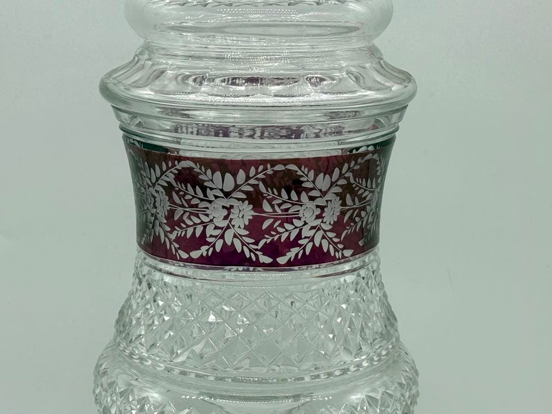 ポルトガル製　クリスタル　キャンディー入　ヴァルサンラングールスタイル　1202