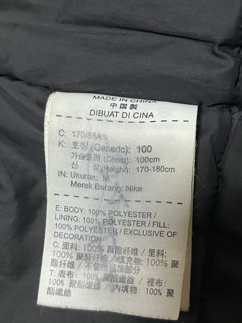 Nike ネイビーベンチコート