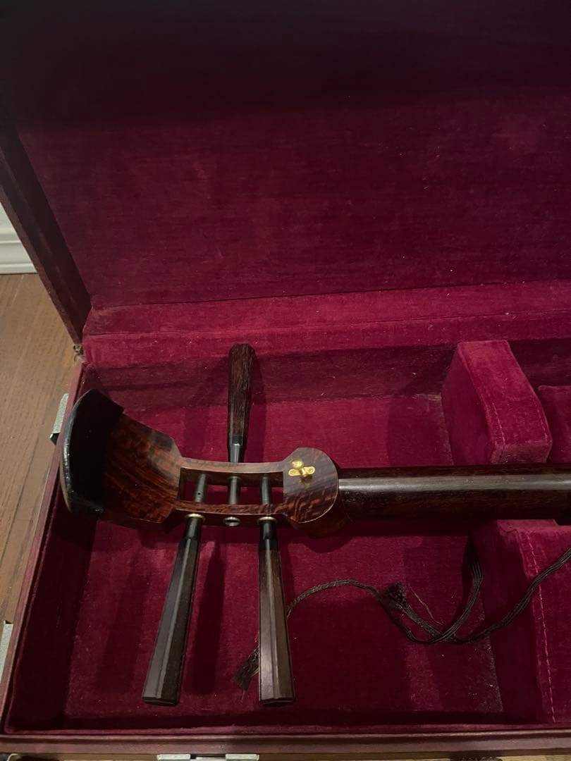 お値引きしました❣️三味線　東さわり　紅木 金細
