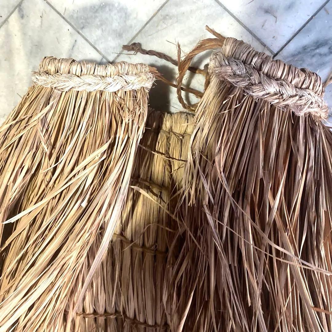 昭和初期　伝統芸　背中蓑（せなかみの）　藁細工　未使用　骨董品　デッドストック