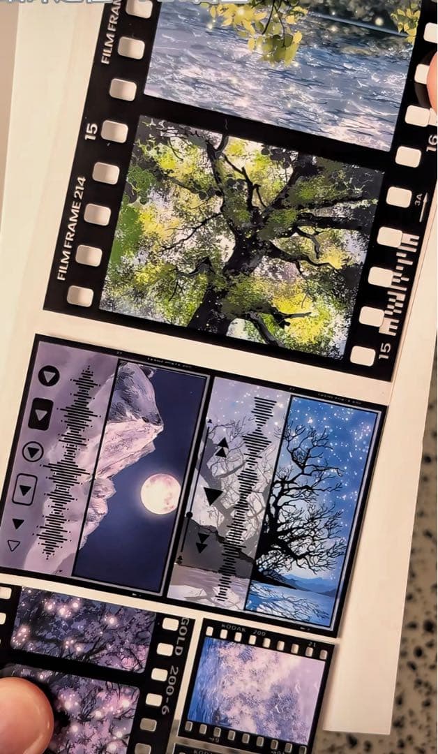 【9452】海外マステ　3/5/巻　PETマスキングテープ　自然景色　背景装飾系