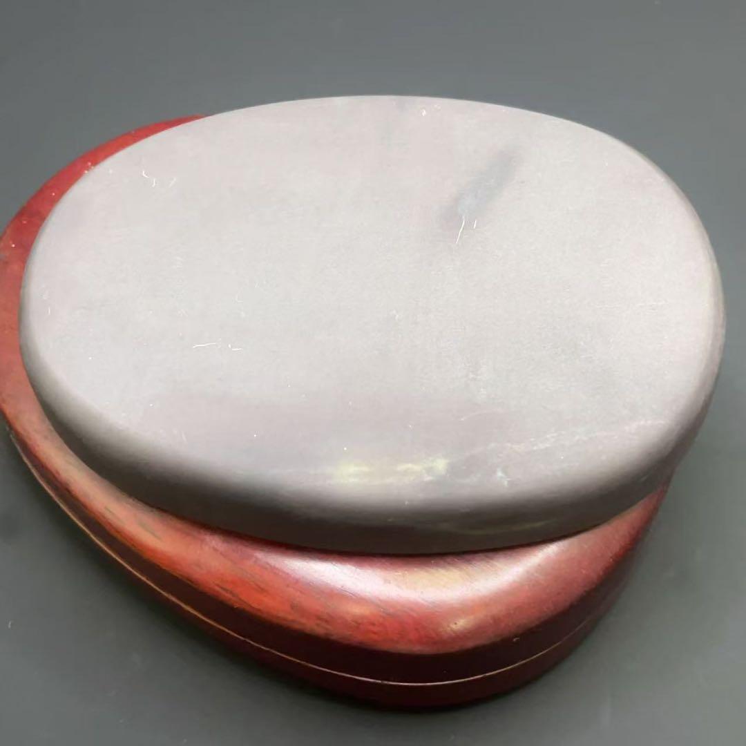 硯 すずり 木箱蓋付き 墨 書画 骨董