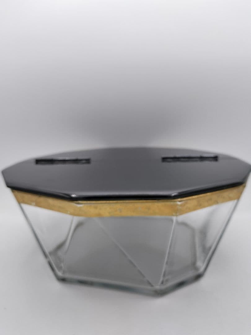 c152 平水指 義山 ガラス12角 十二角　茶道具 古物