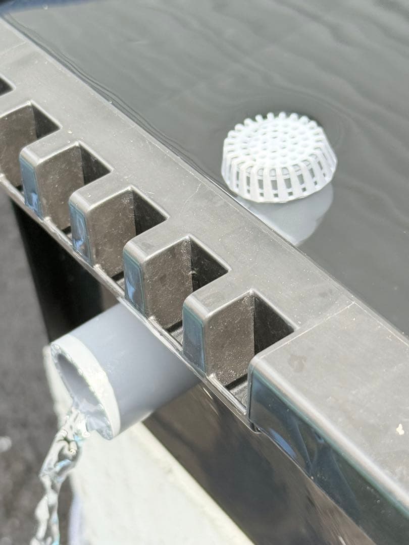 メダカ容器オーバーフロー加工 トロ舟80L 2個セットプラ舟NVボックスメダカ