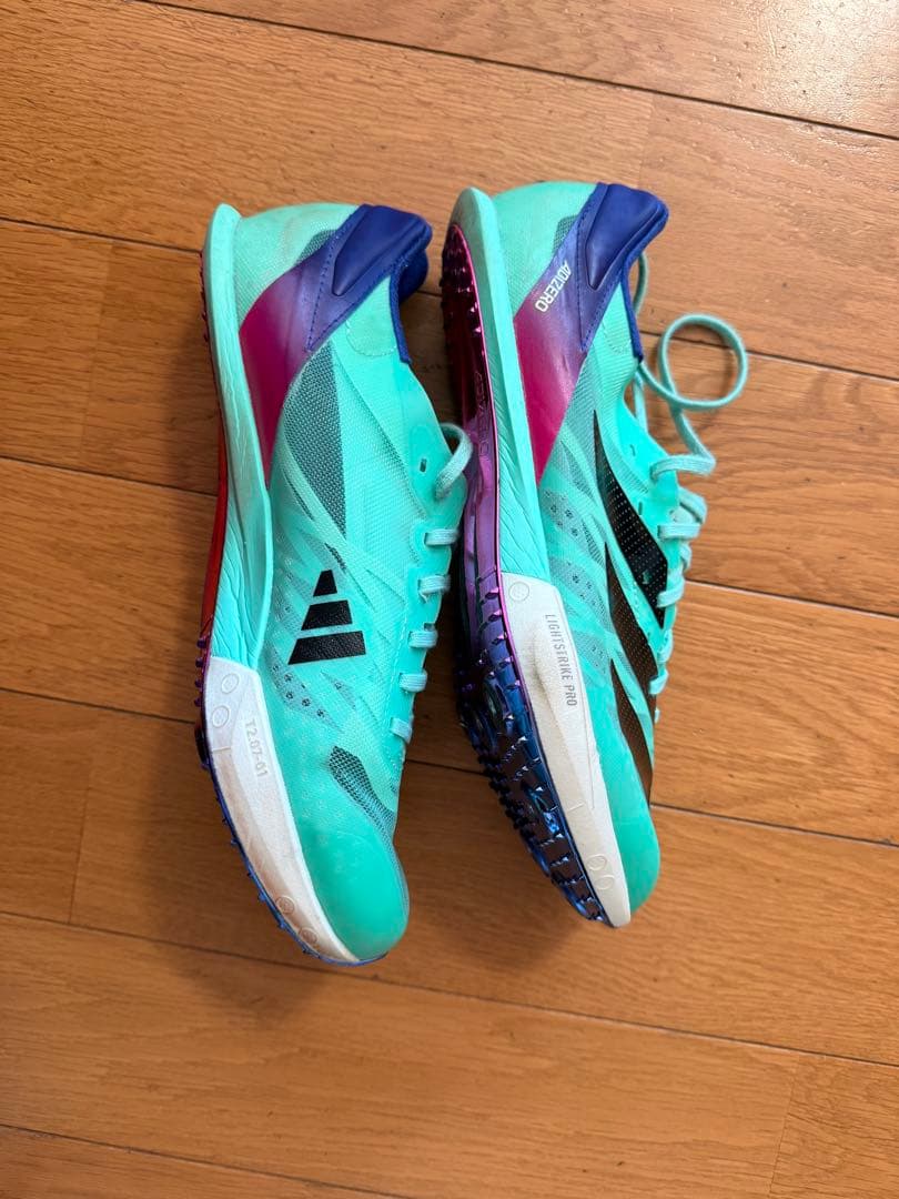 adidas adizero スパイクシューズ ミントグリーン