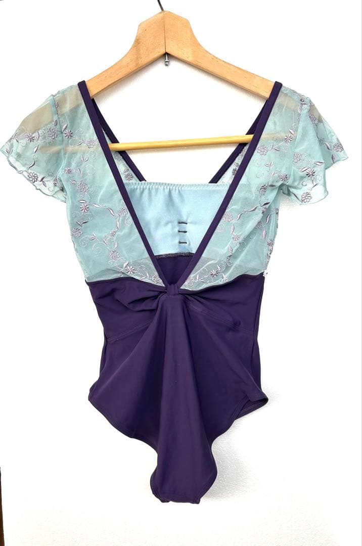 Dellalo Milano デラロミラノ 花柄刺繍 バレエレオタードMサイズ