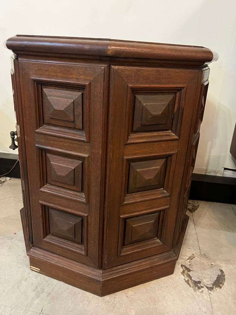 スペイン　アンティーク　オクタゴンサイドテーブル