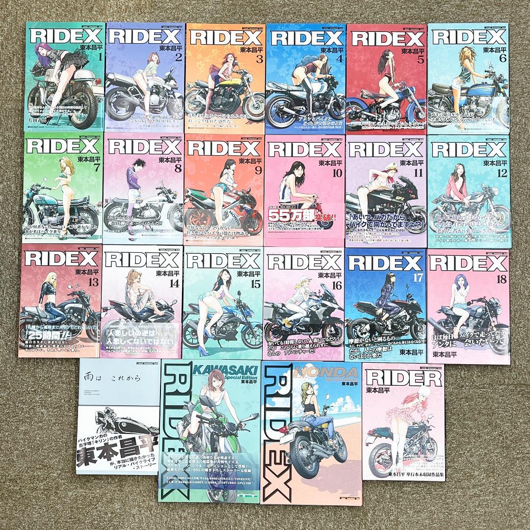 東本昌平 RIDEX1～18巻 KAWASAKI HONDA RIDER