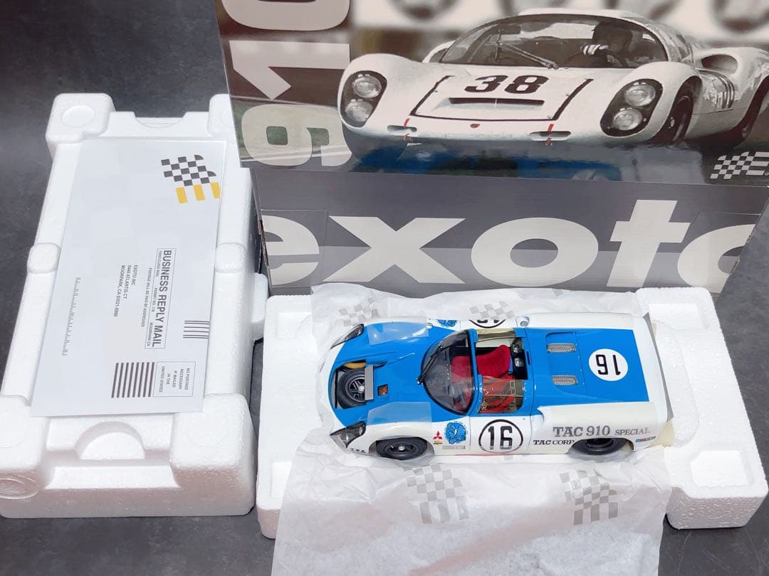 エグゾト 1/18 ポルシェ 910 日本GP #16 風戸裕/長谷川弘