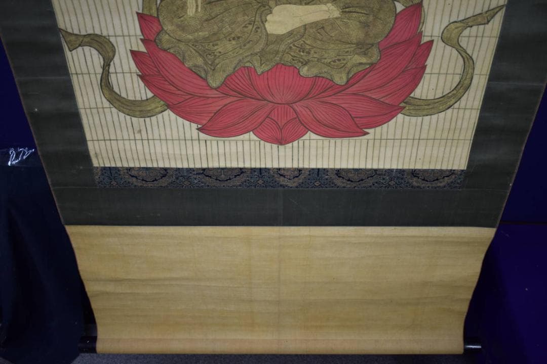 不詳/作者不明/佛画/仏画/観音図/絹表装/大幅/布袋屋掛軸HH-435