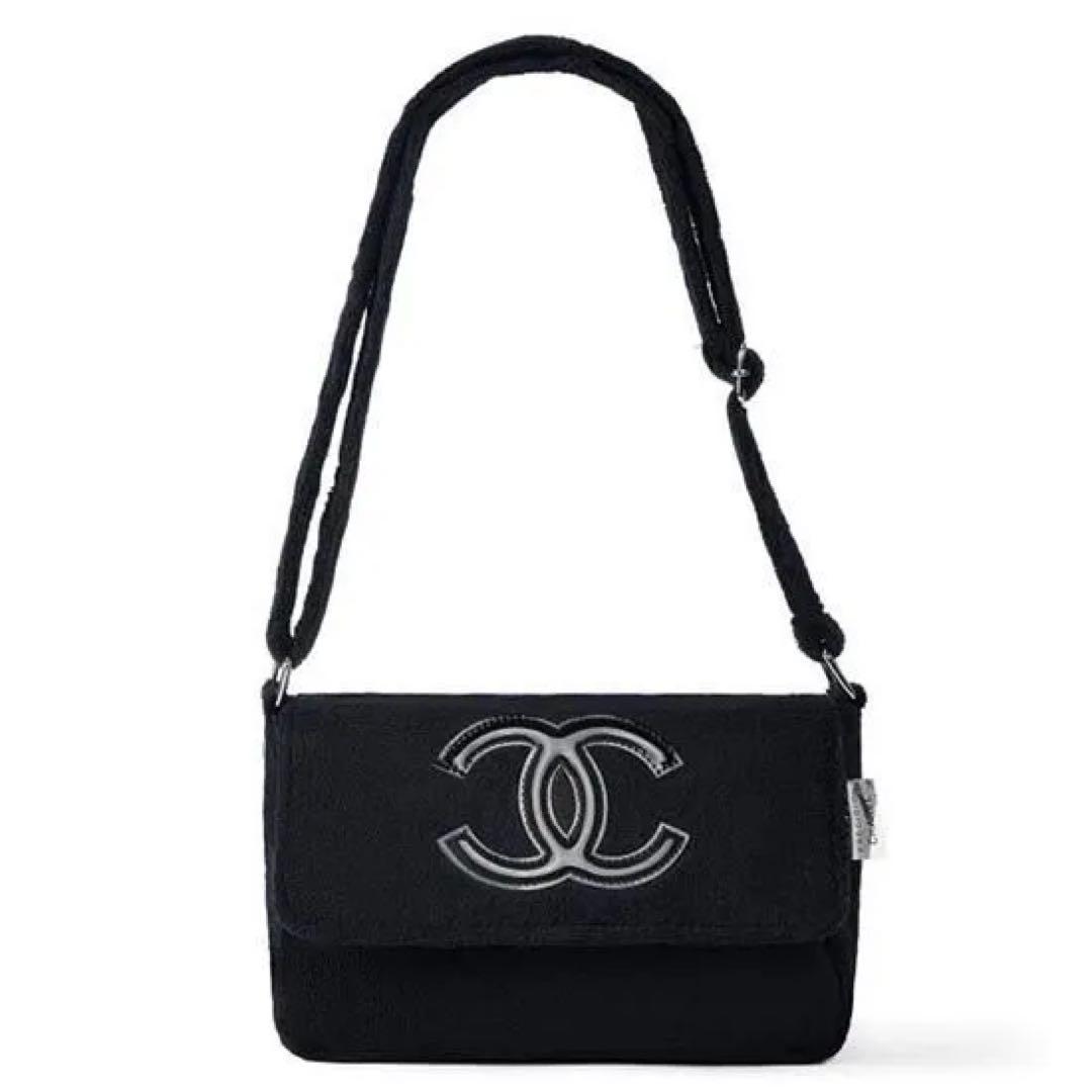 CHANEL シャネル ミニバッグ ポーチ ブラック×ブラックロゴ