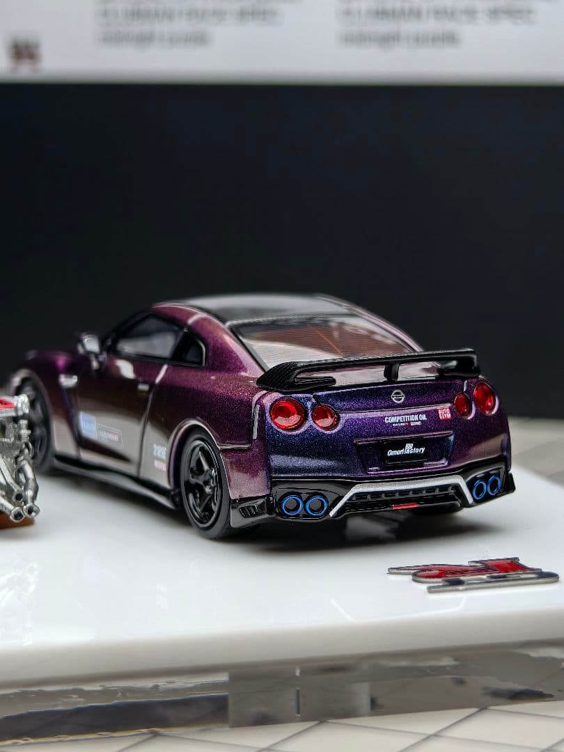 1/64 GT-R R34 & R35 佛山展会限定マグネットエンジン付 可脱着