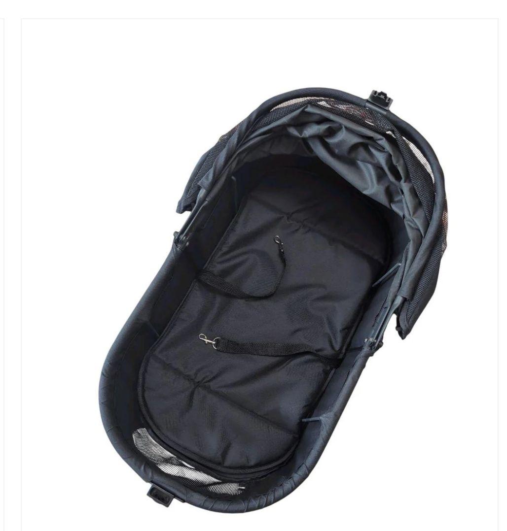 ペットカート 折りたたみ式　ストッパー付き 360度回転 　小型犬用 軽量 黒